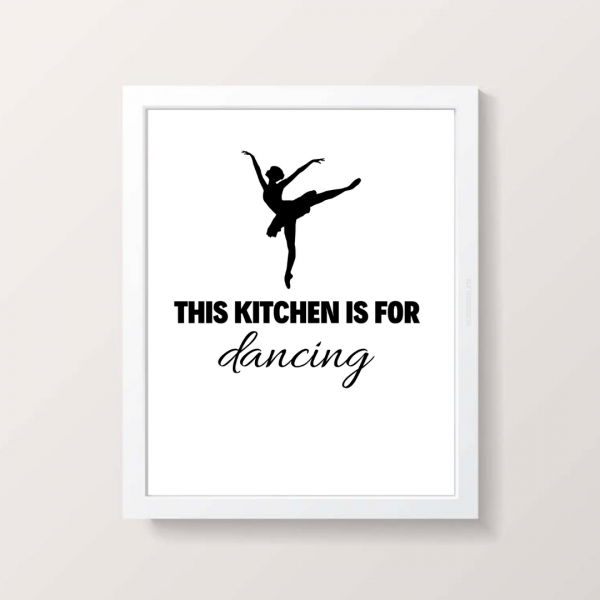 This kitchen is for dancing print